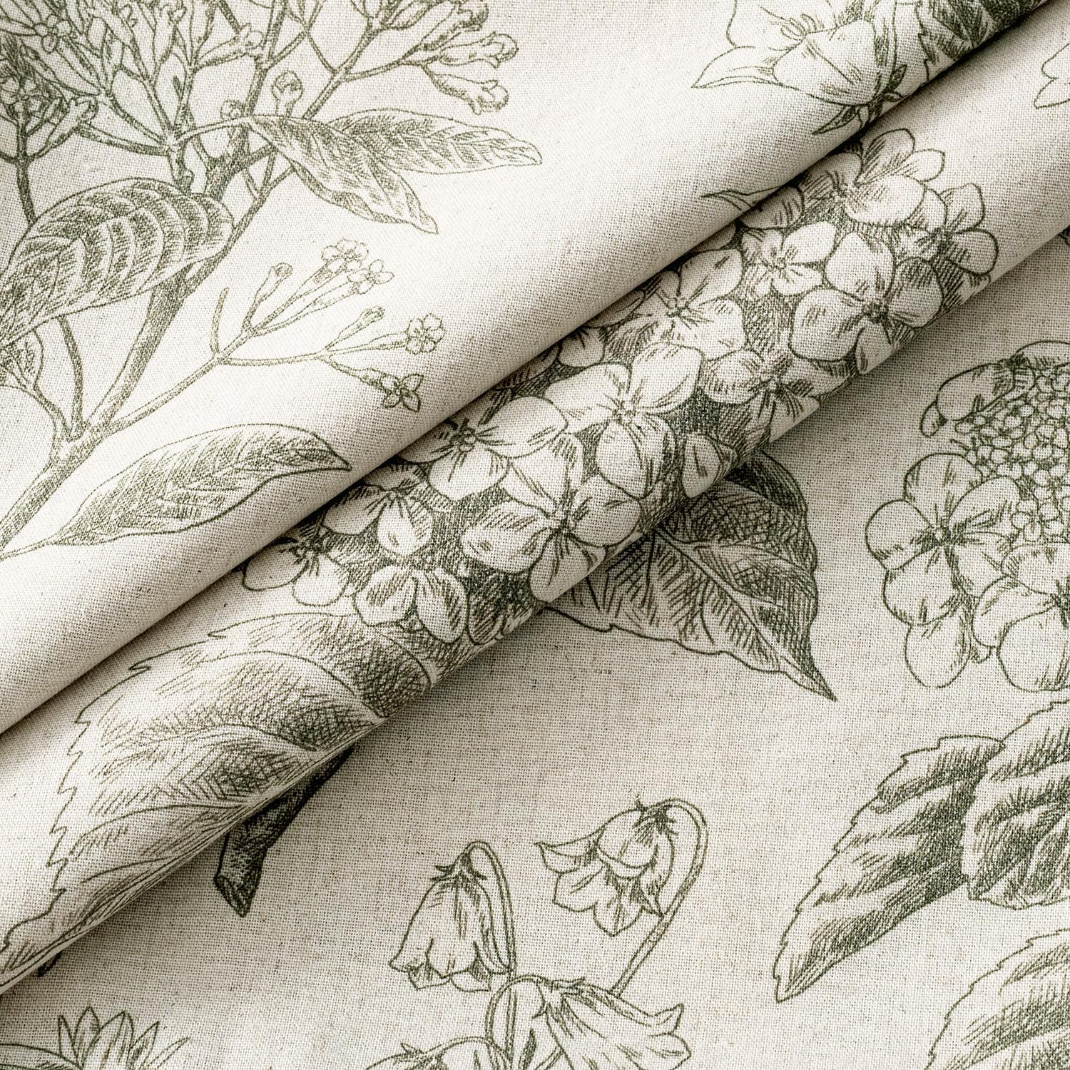 Set of 2 Decorative Floral Neutral Pillow Covers 20x20 Inch Light Green Hydrangea Print Spring Farmhouse Boho Vintage Throw Cushion Covers for Sofa Couch Porch Bedroom Living Room Home Decor