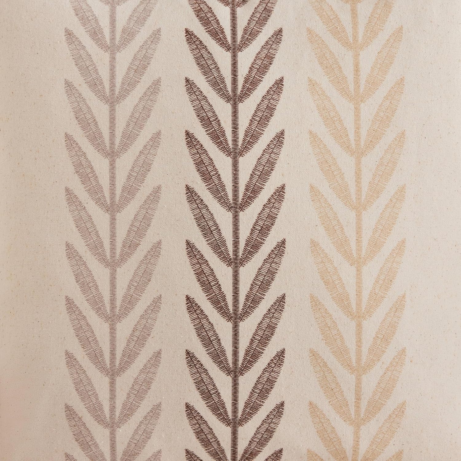 100% Cotton Farmhouse Leaves Throw Pillow Covers Set of 2, 24x24 Inch Mixed Beige Pastoral Decorative Print Cushion Covers for Sofa Bed Living Room Home Decor